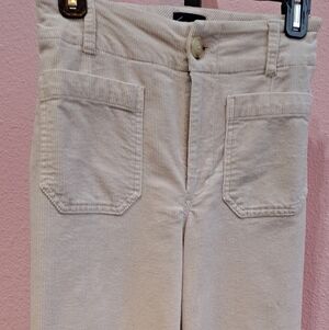 Maeve The Colette 25 Inch Cream Corduroy Pants